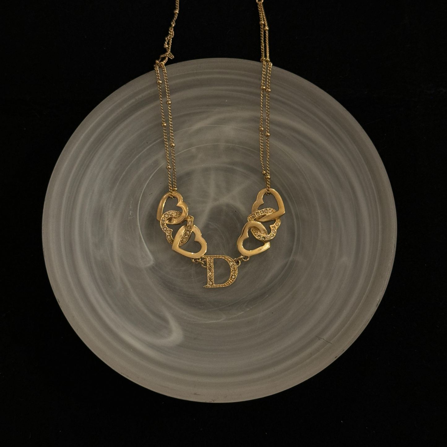 D Heart chain necklace