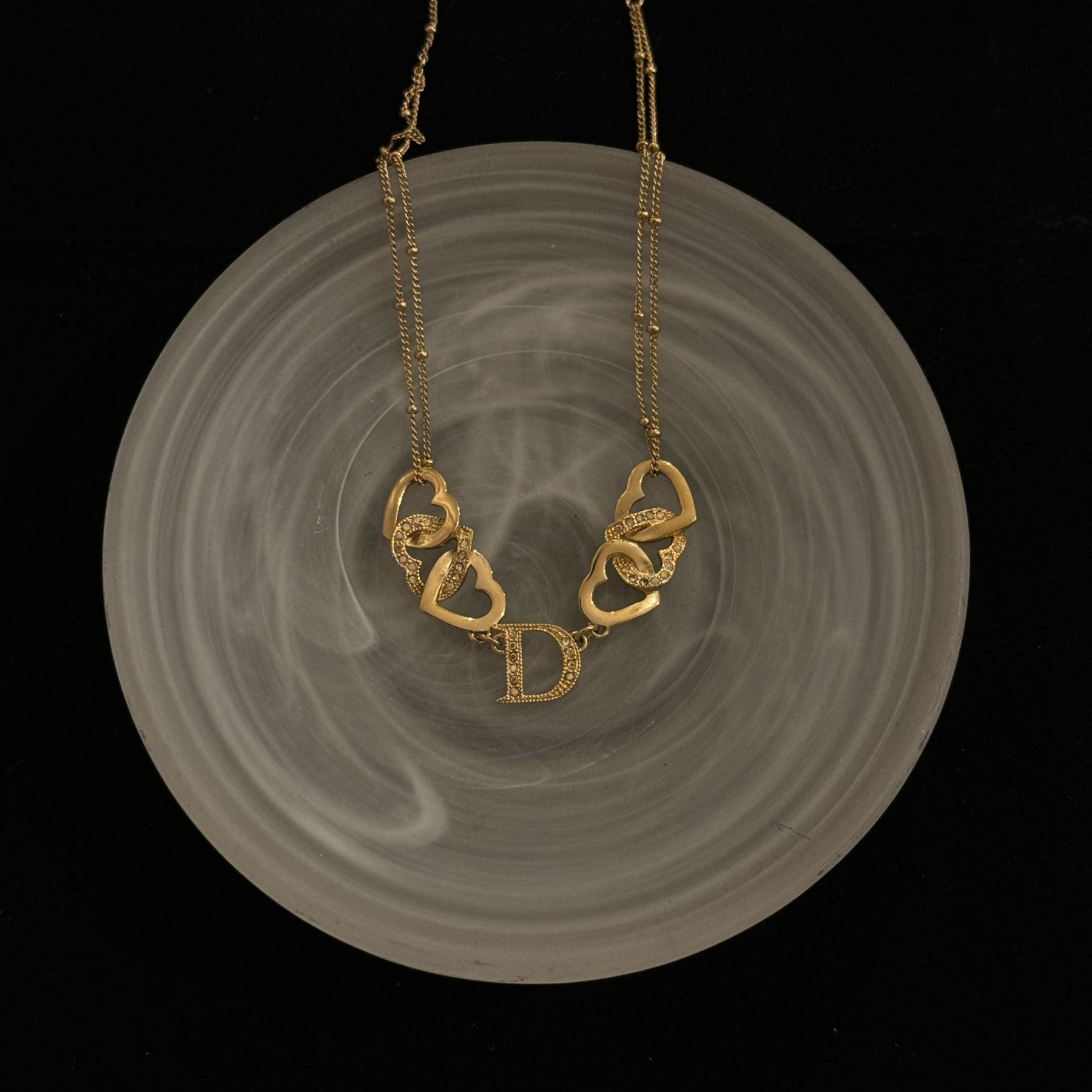 D Heart chain necklace