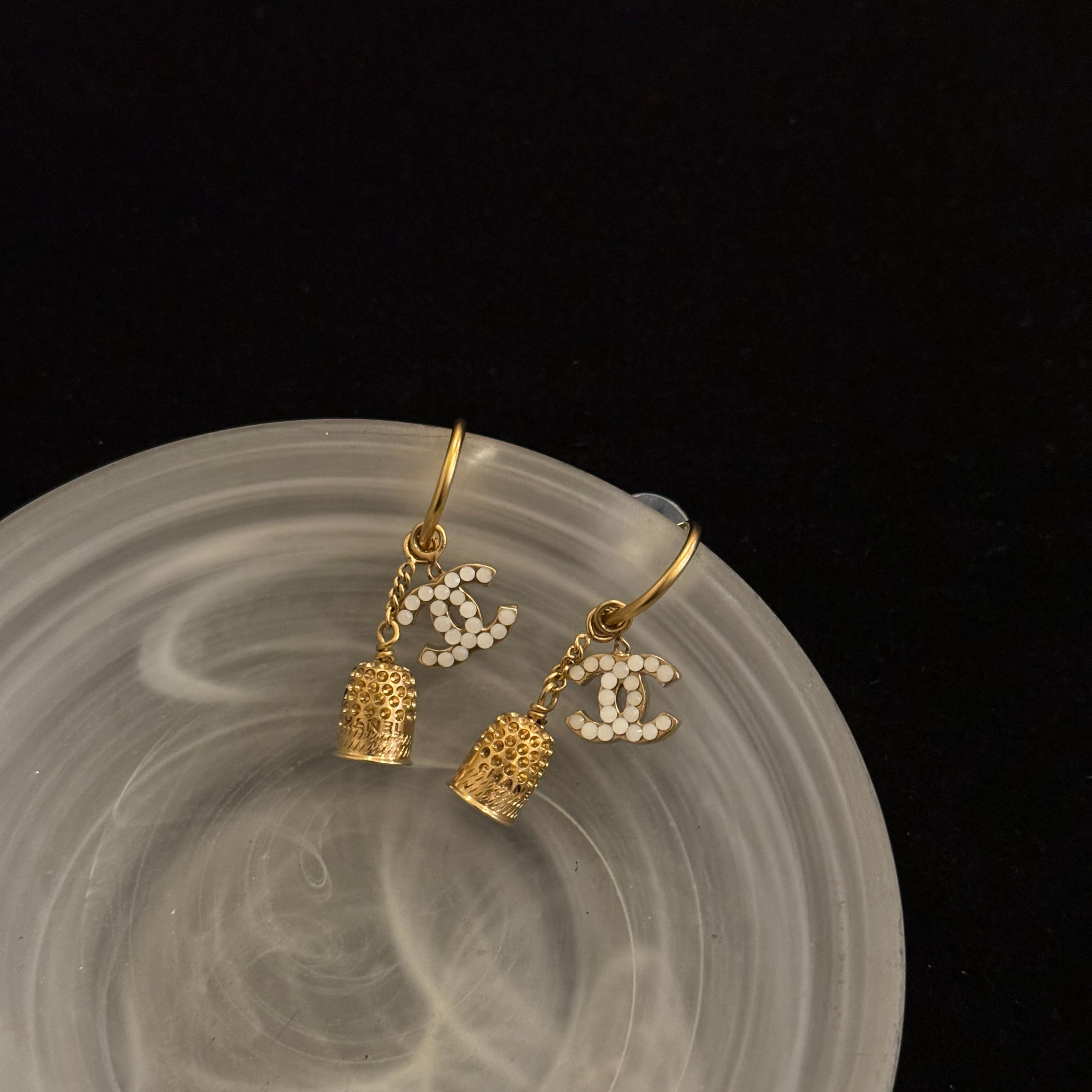 C White gold pendant Earrings