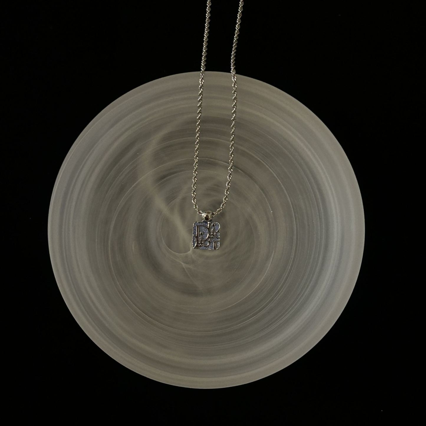 D Vintage Square Necklace