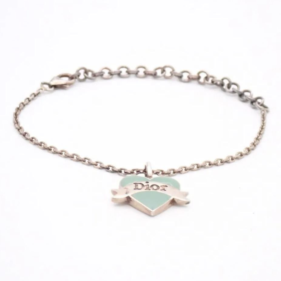 D Enamel Heart-Shaped Baby Blue Bracelet
