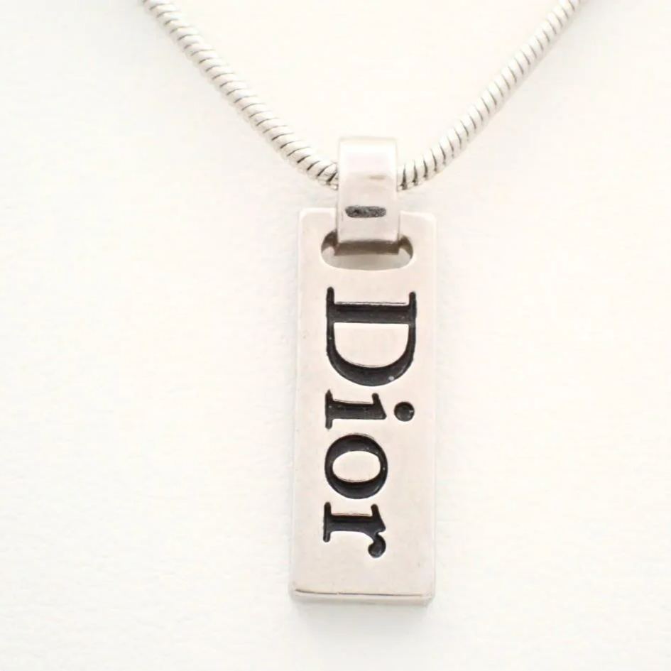 D Nameplate Black necklace