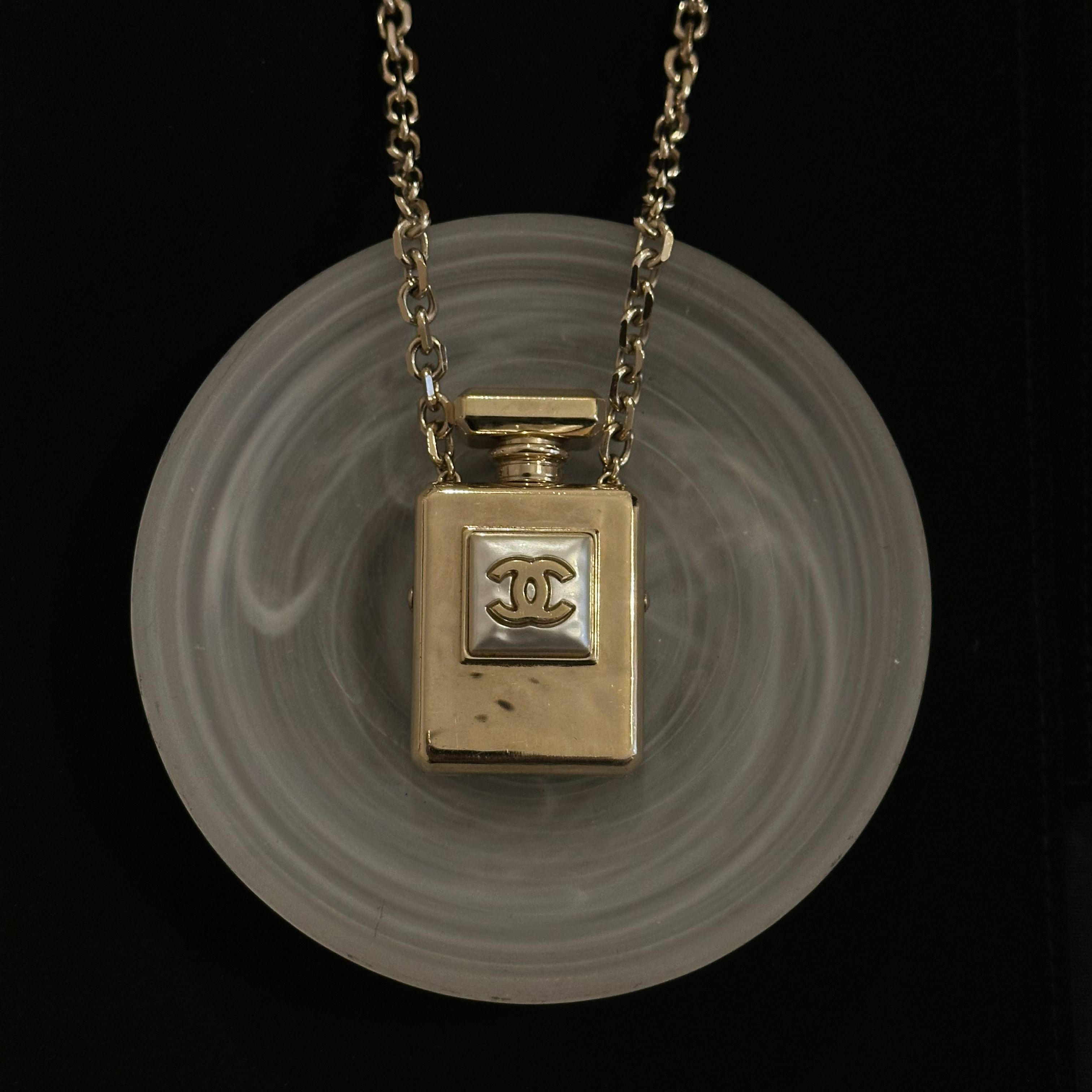 C Perfume bottle necklace
