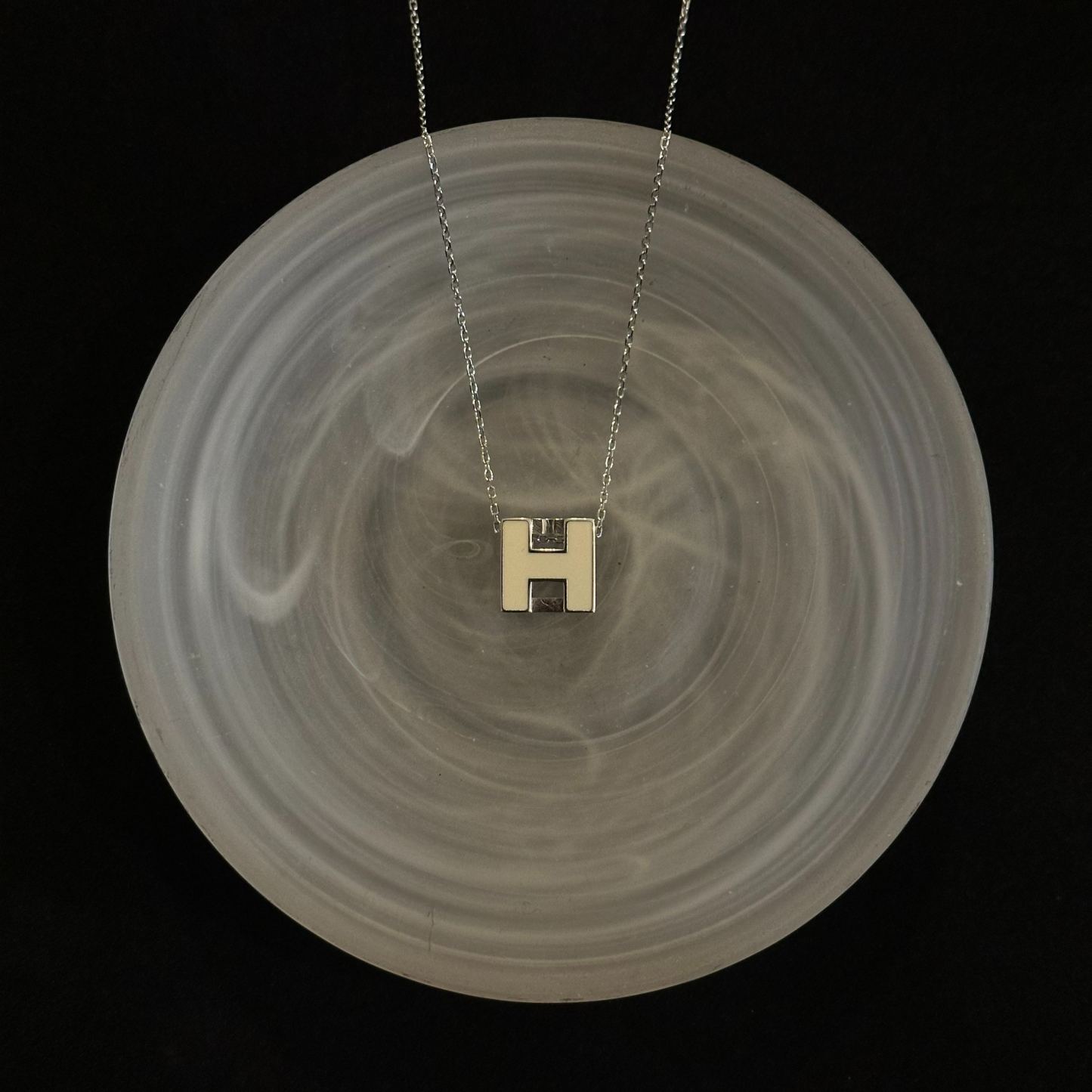 H Classic Square Necklace