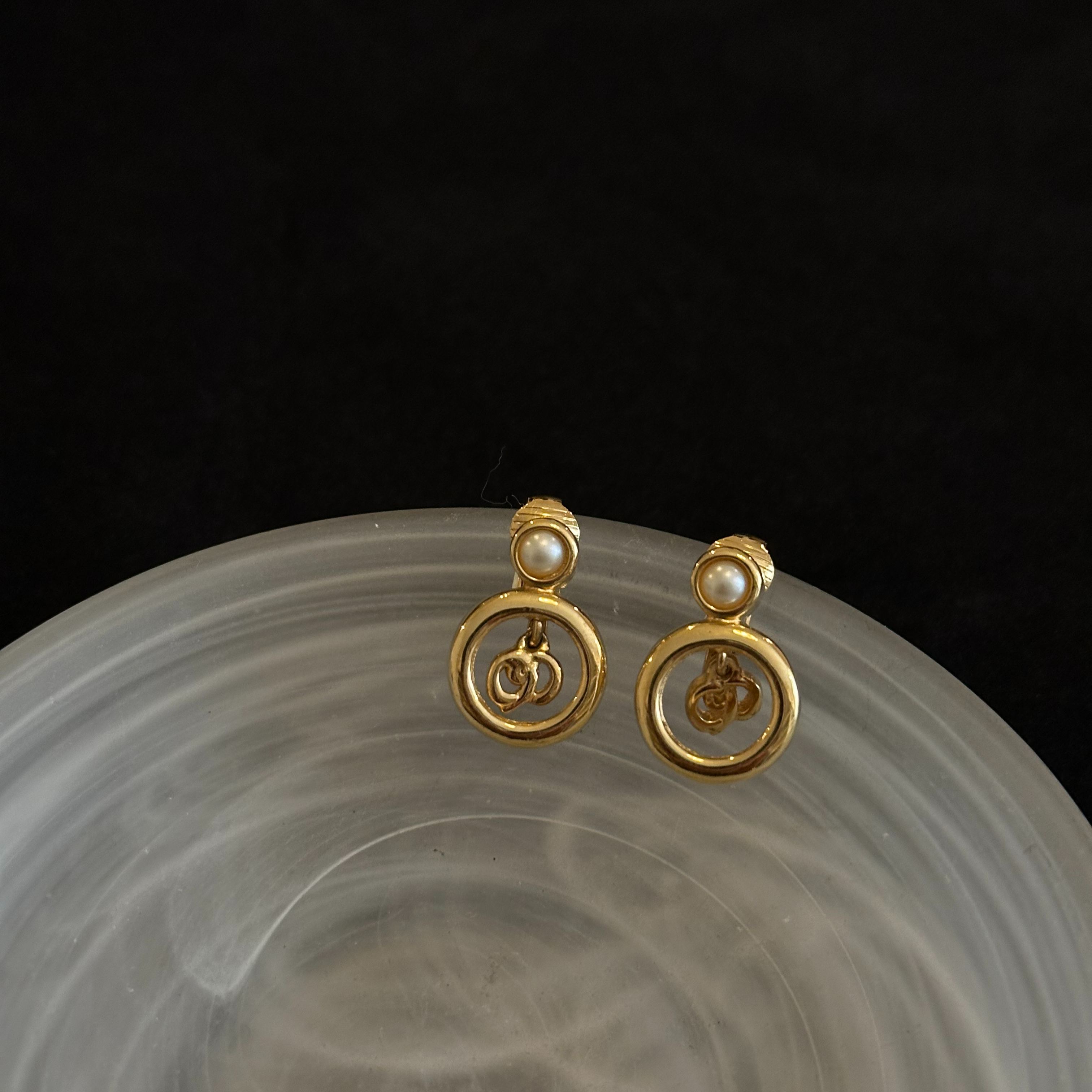D Pearl CD earrings