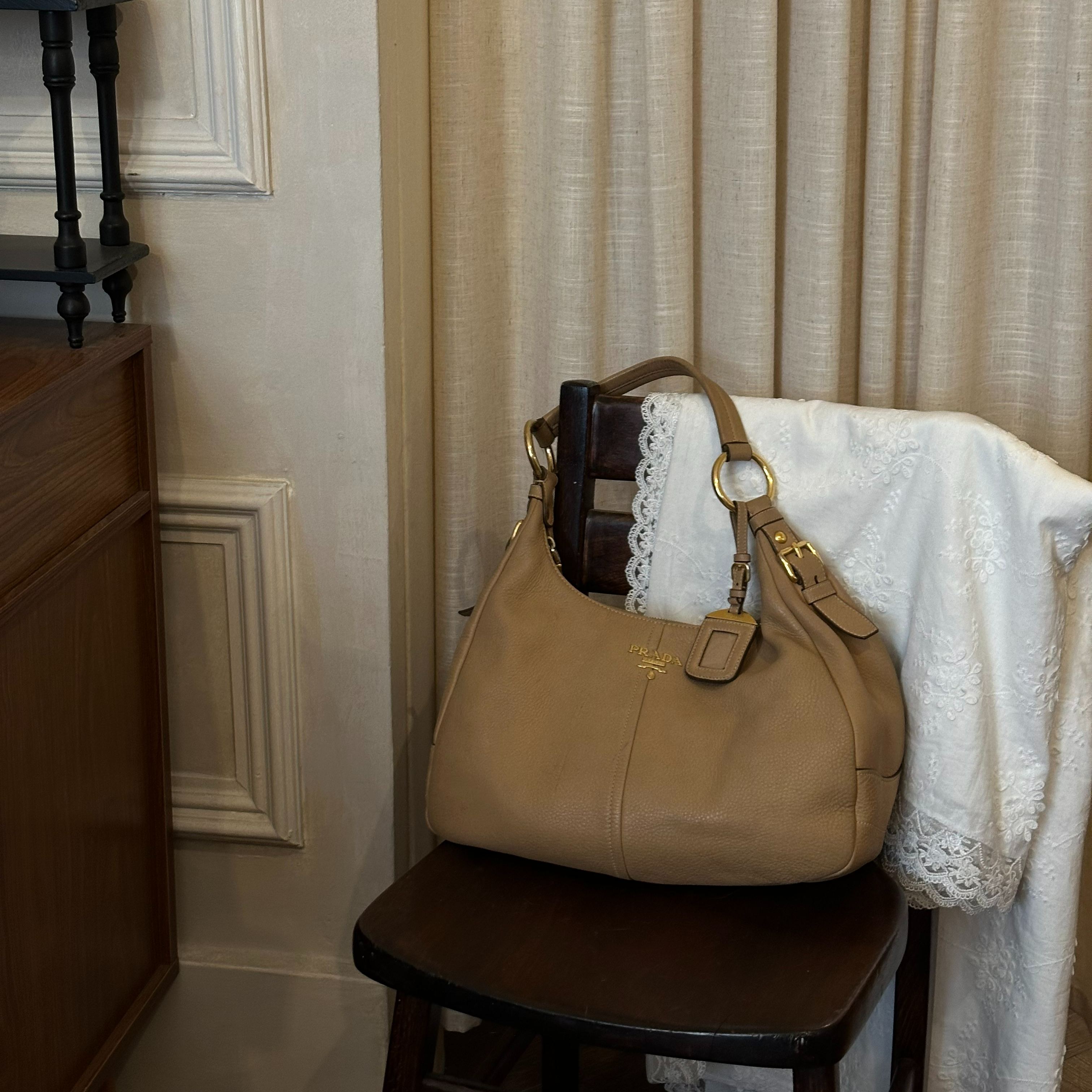 P Milk tea colored underarm bag