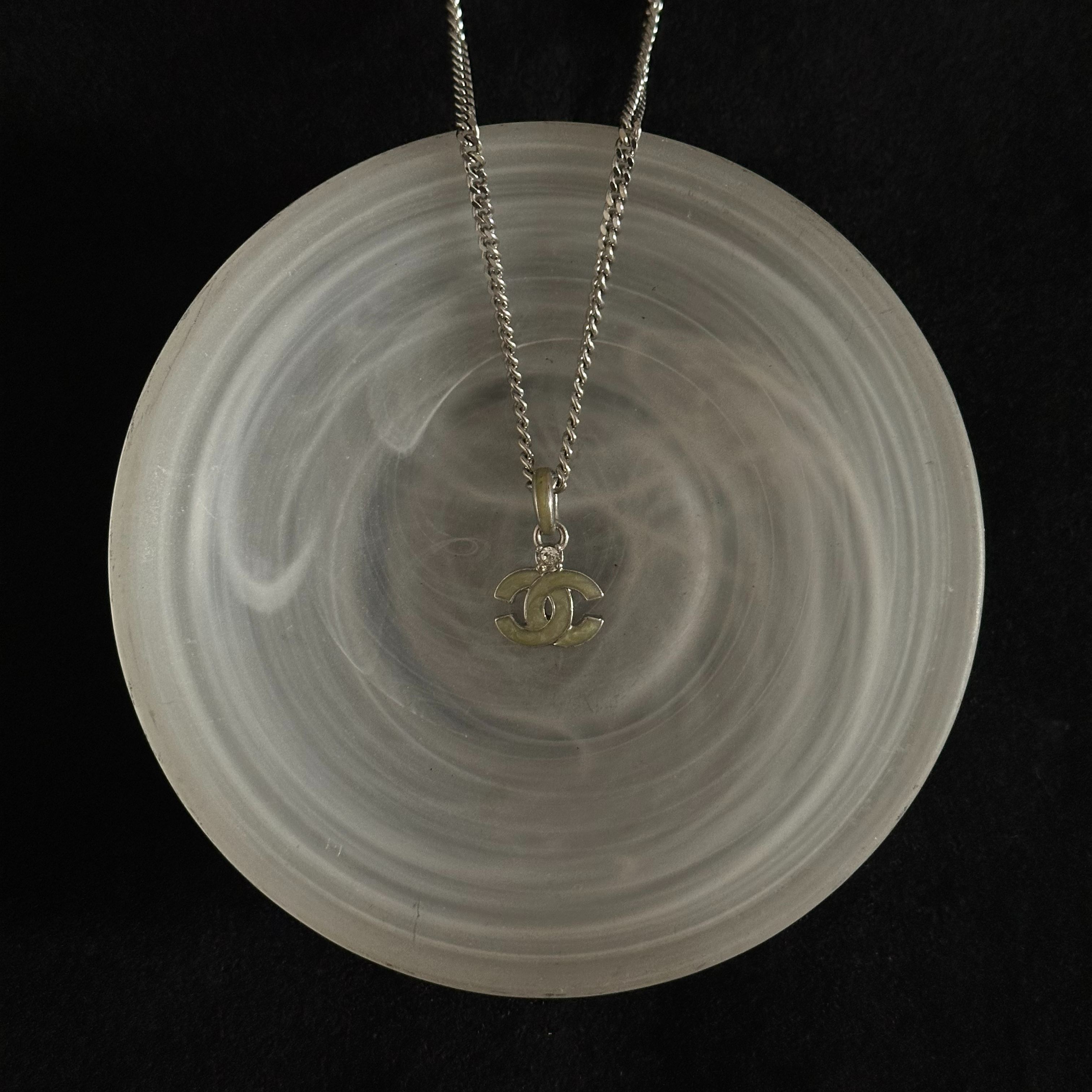 C Enamel Double C Necklace