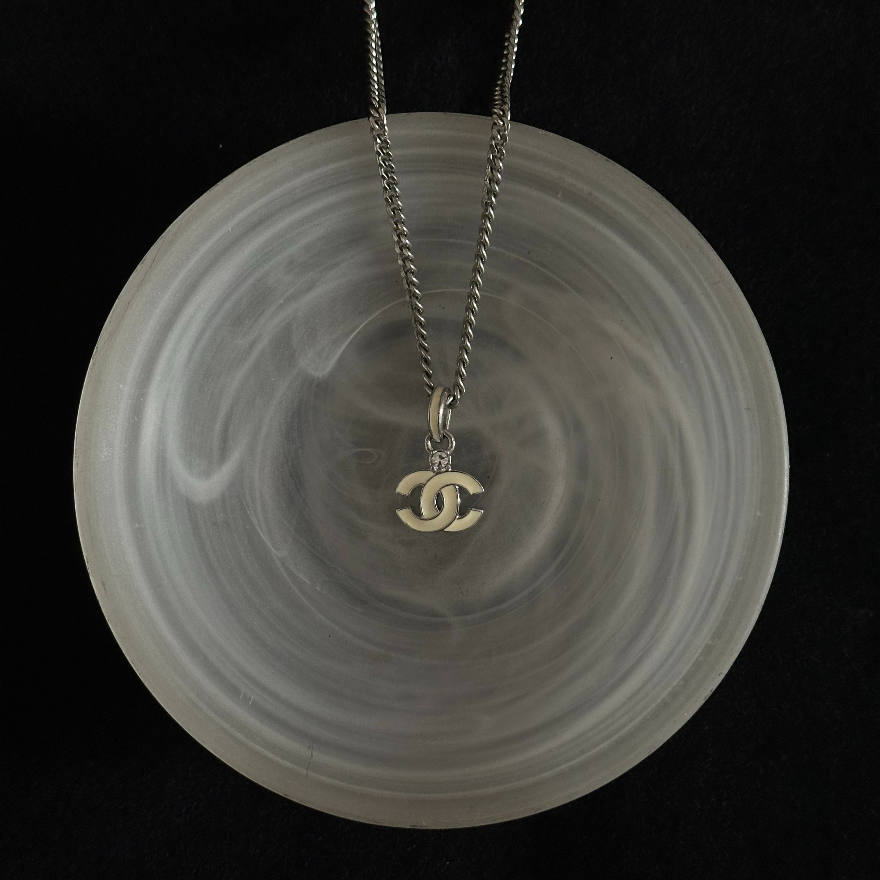 C Enamel Double C Yellow Necklace