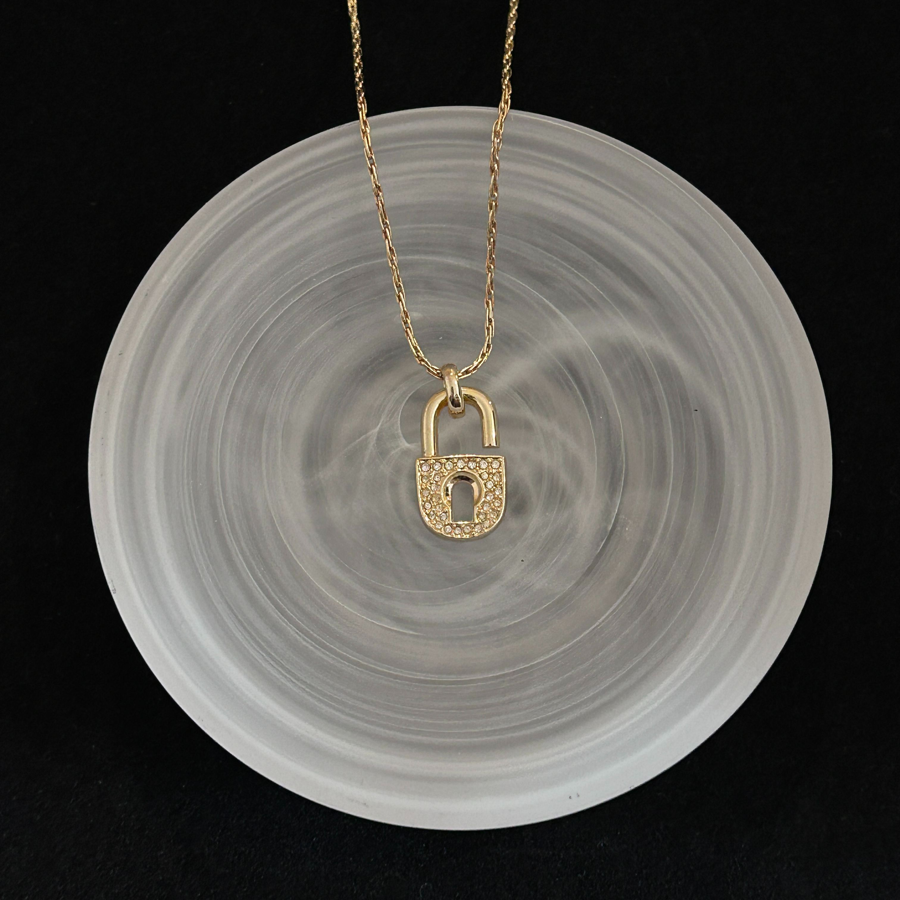 D Lock Full Diamond Necklace