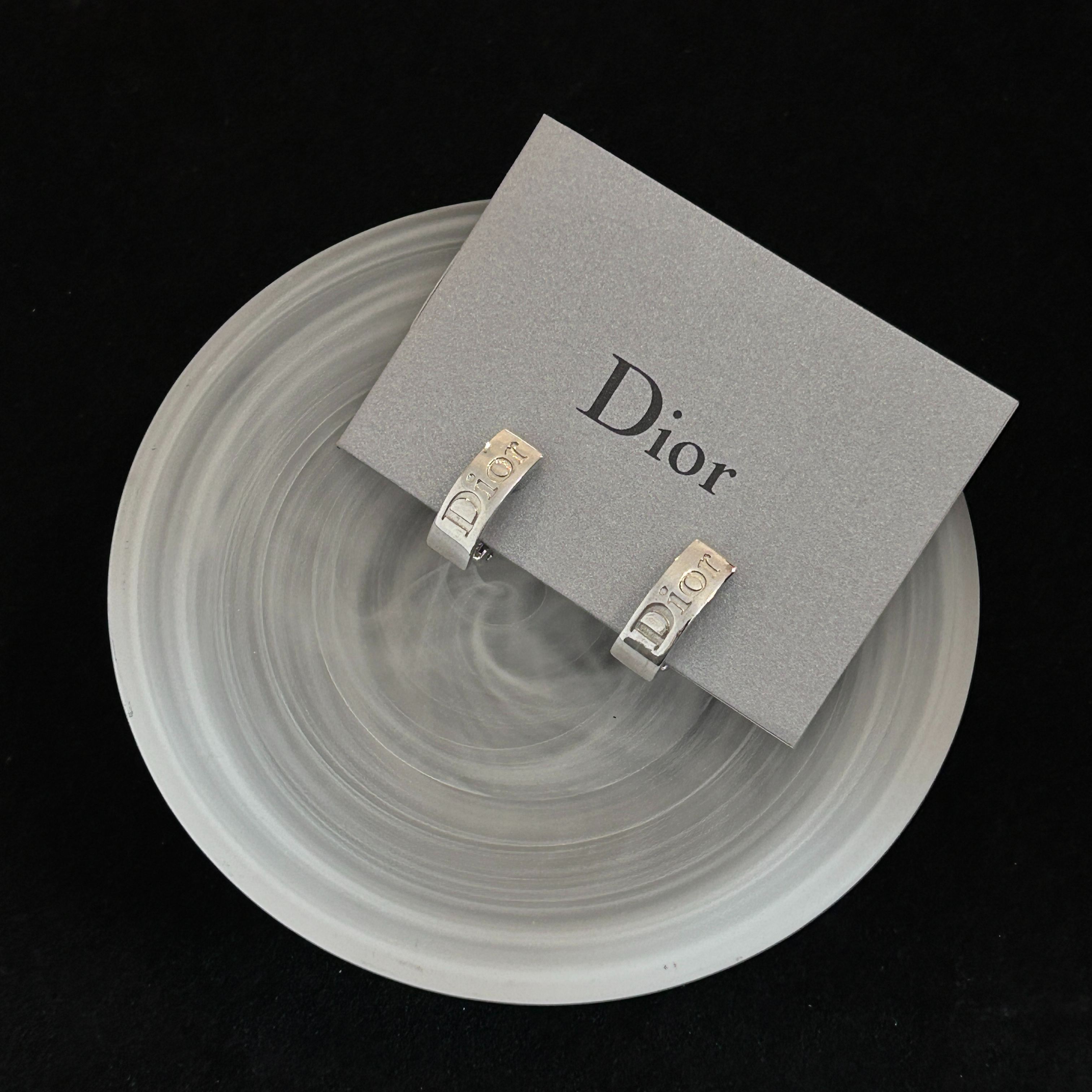 D Nameplate earrings