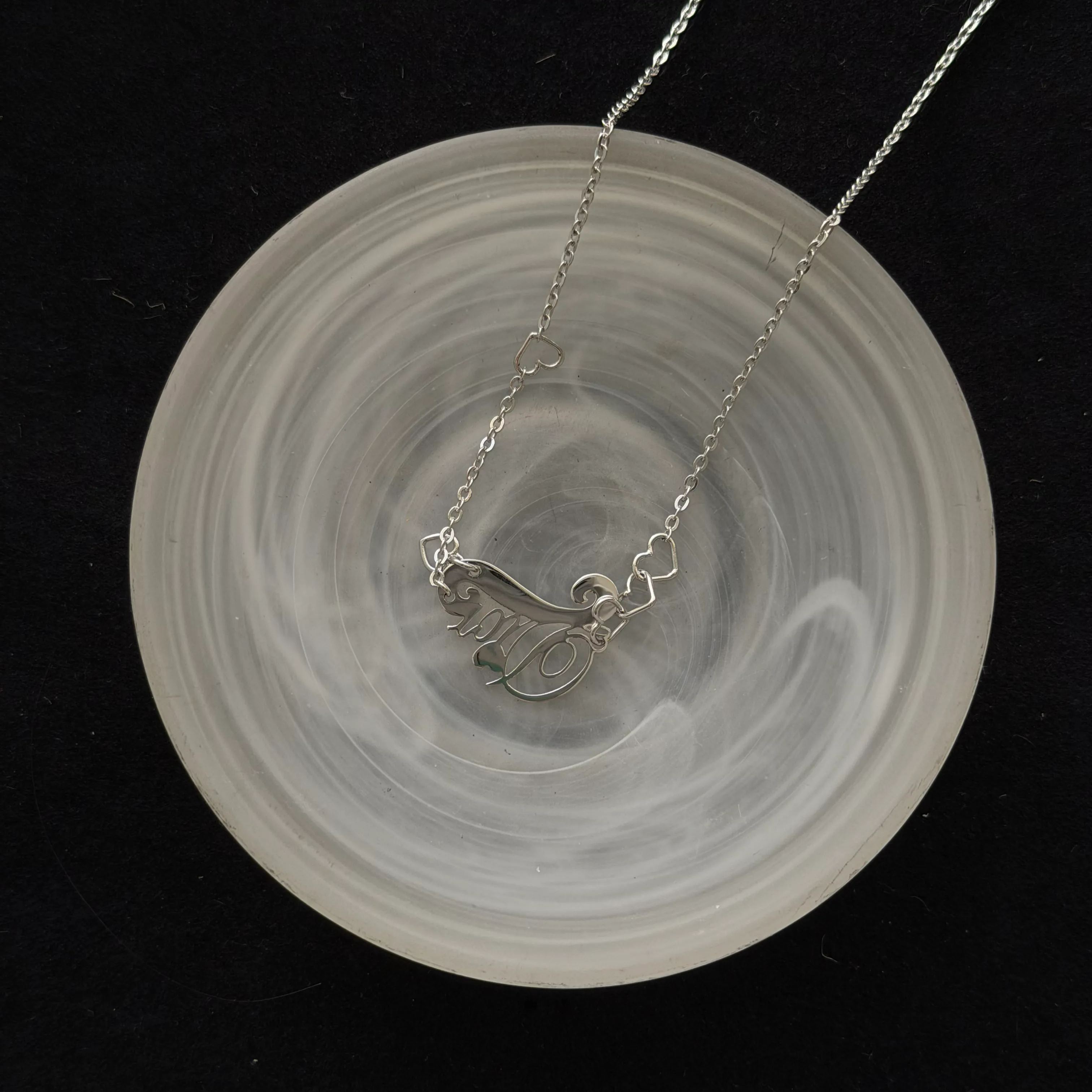 D Hollow Heart Music Necklace