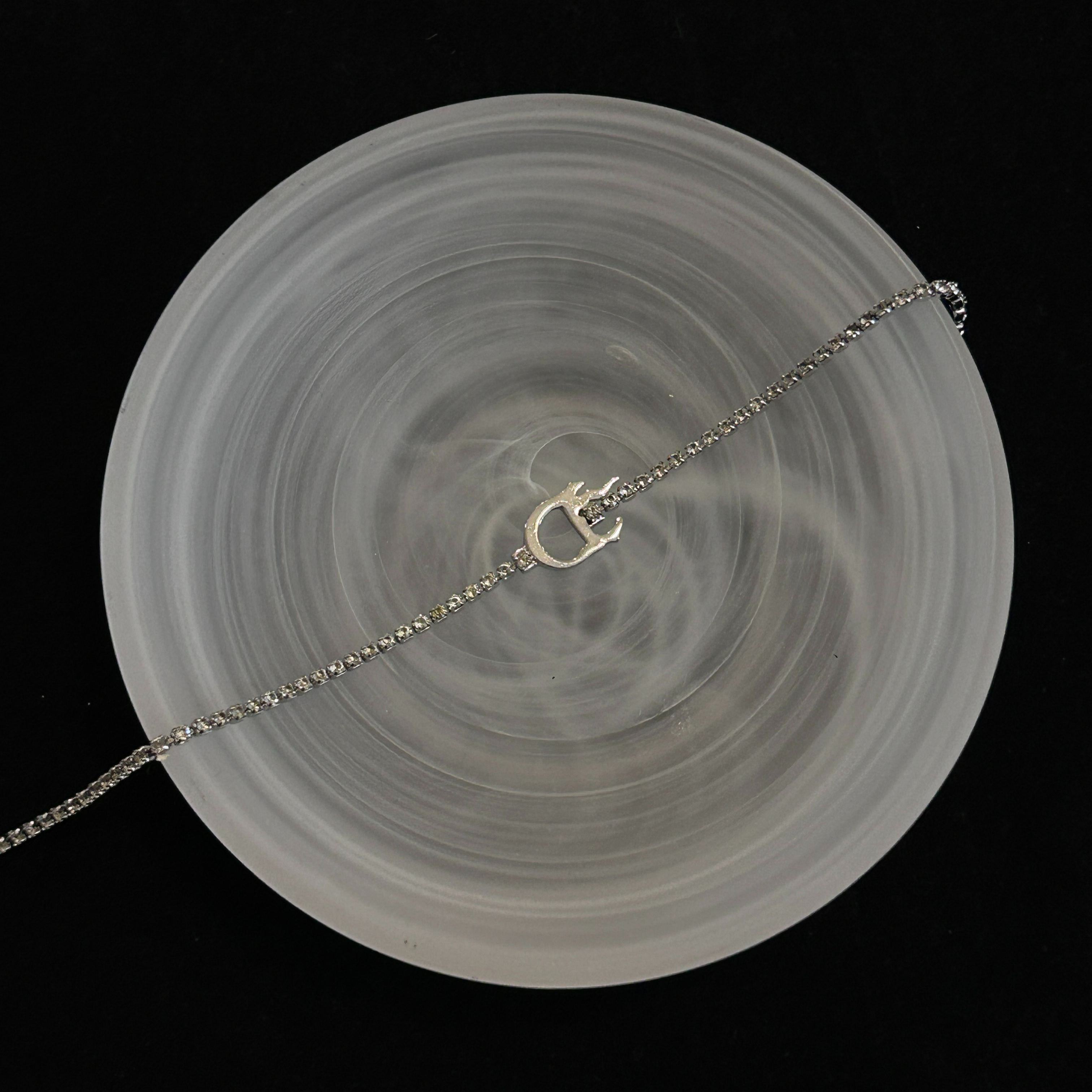 D D Flame Rhinestone Necklace
