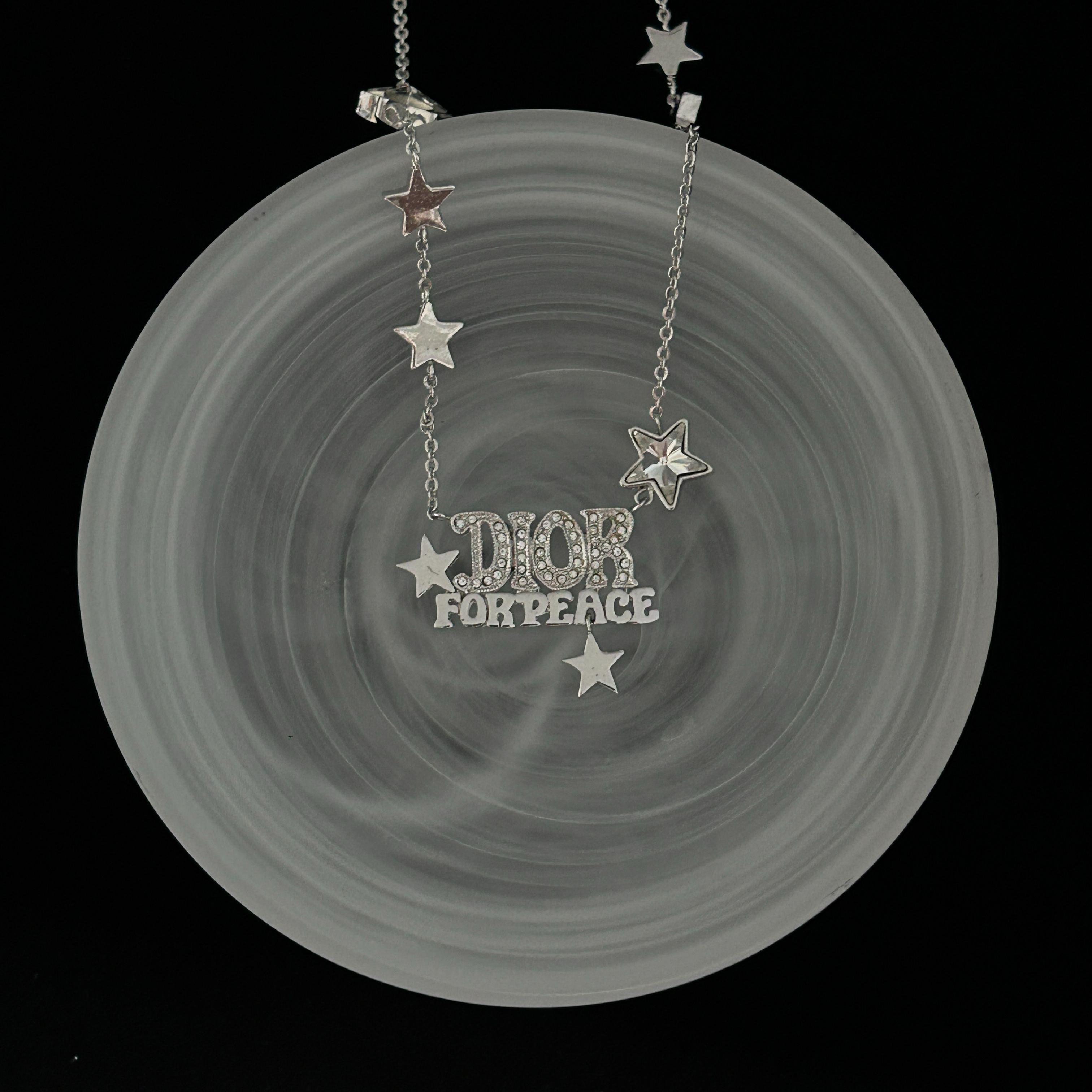 D Full diamond logo star necklace