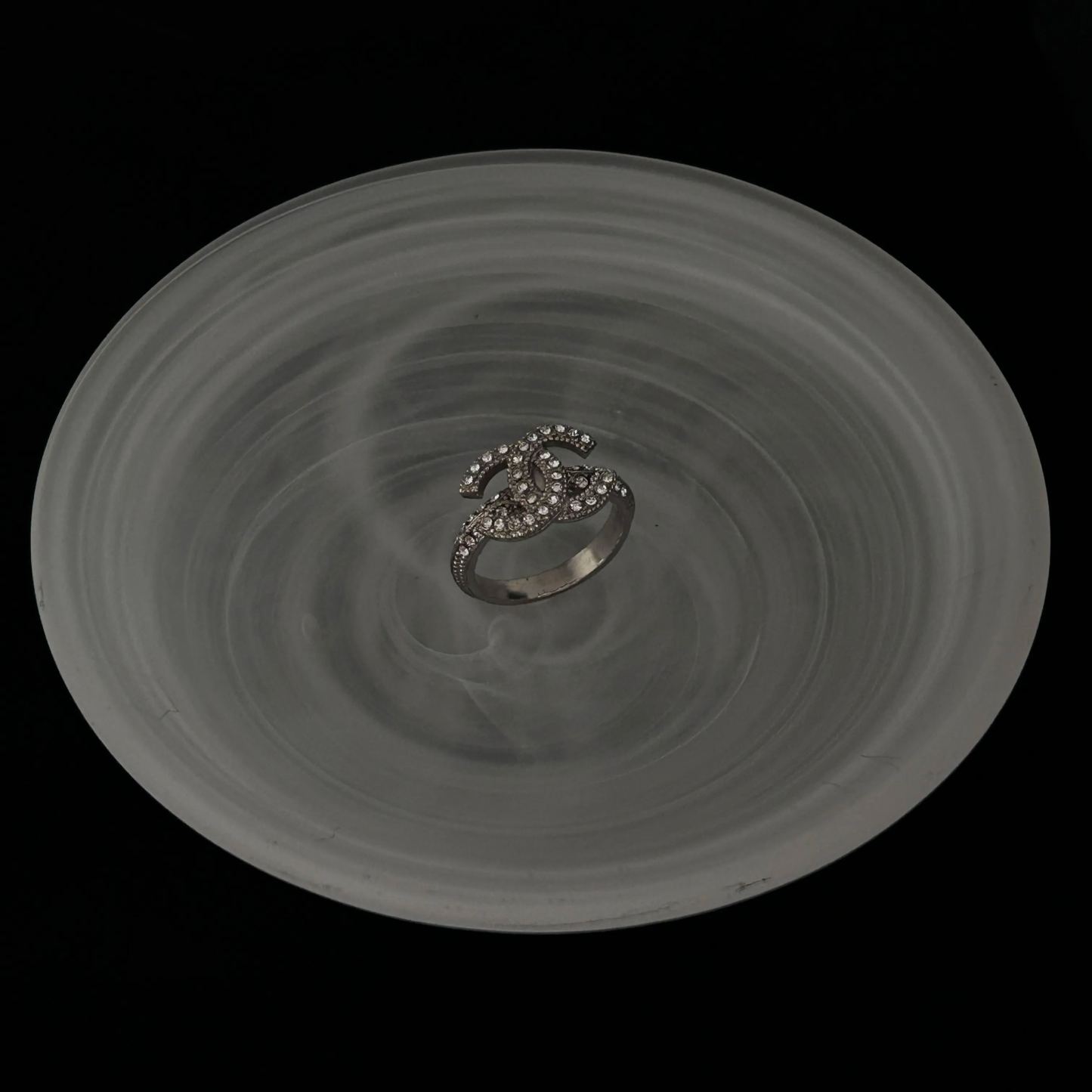 C Double C full diamond ring