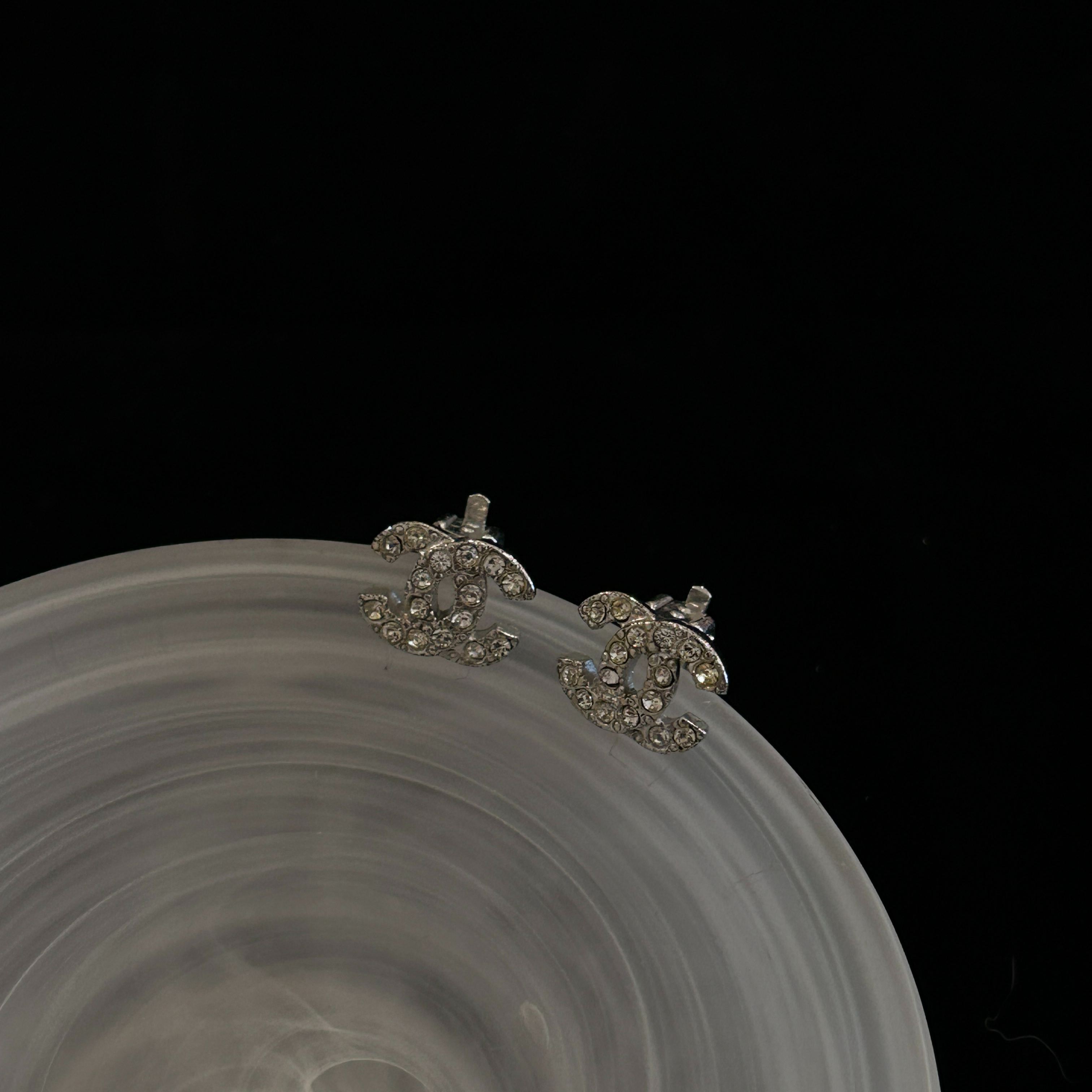 C Double C full diamond earrings