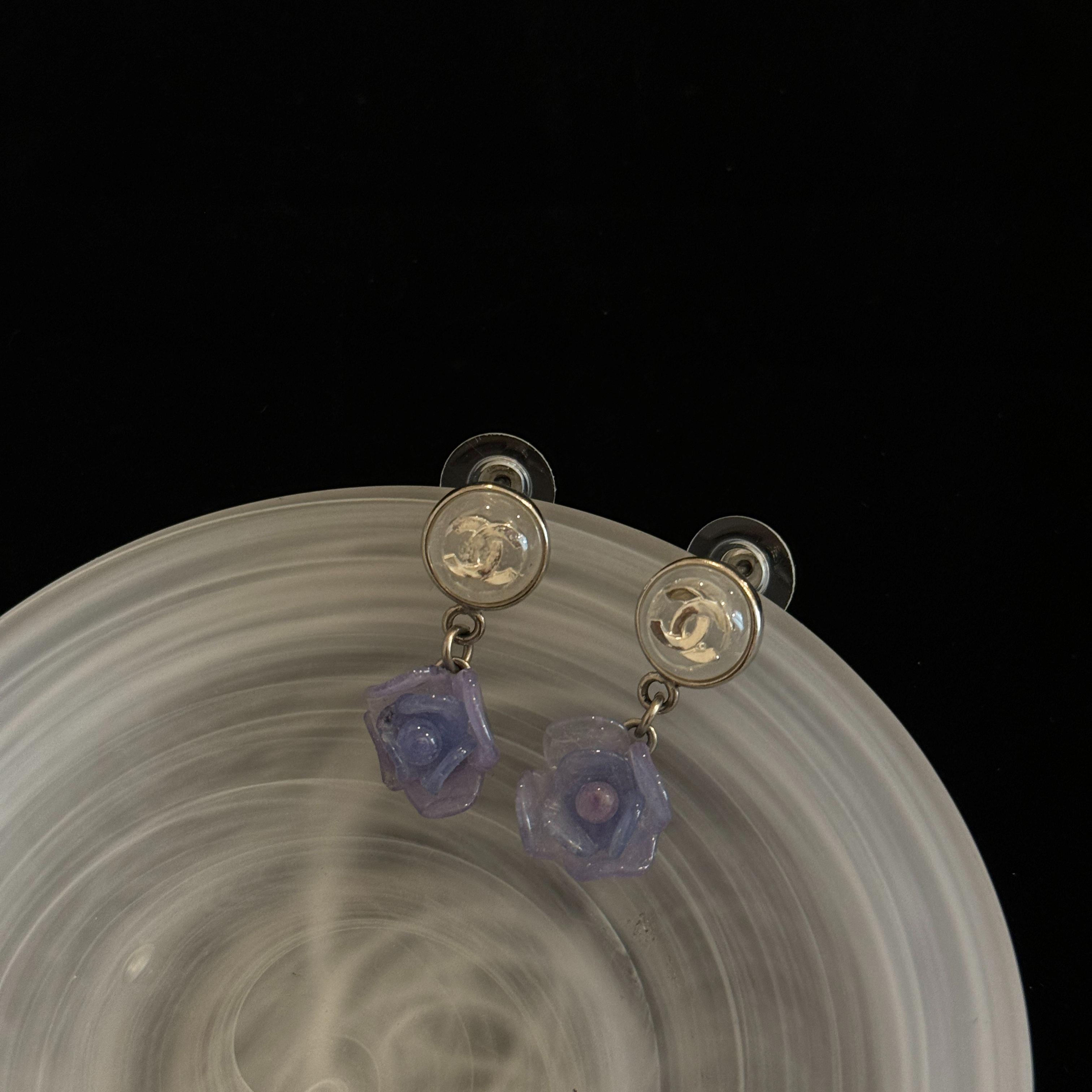 C Camellia pendant earrings
