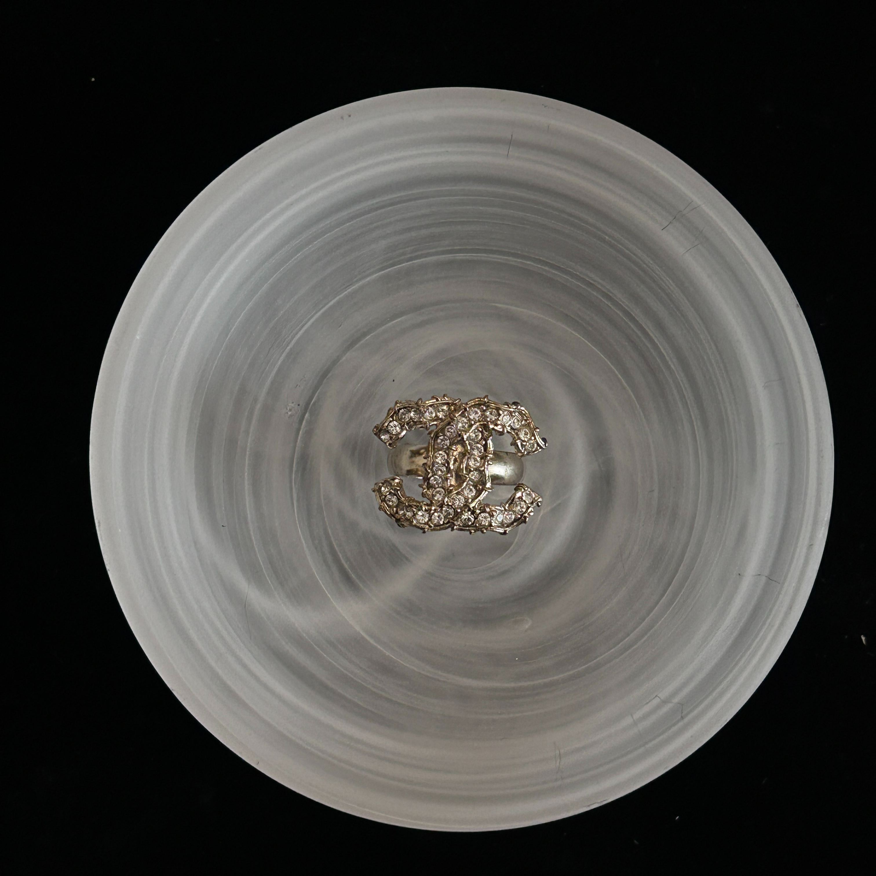 C Double C full diamond ring