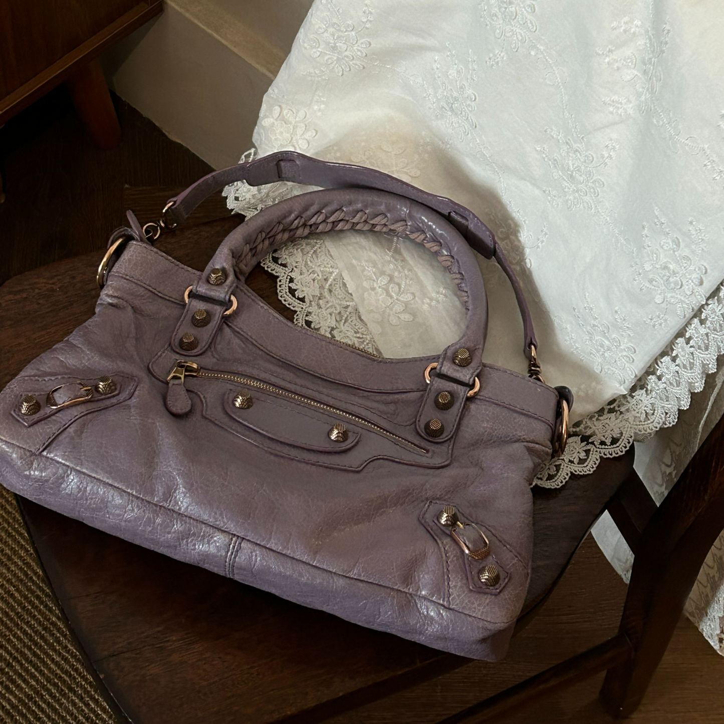 B Taro Purple Small Motorcycle Bag