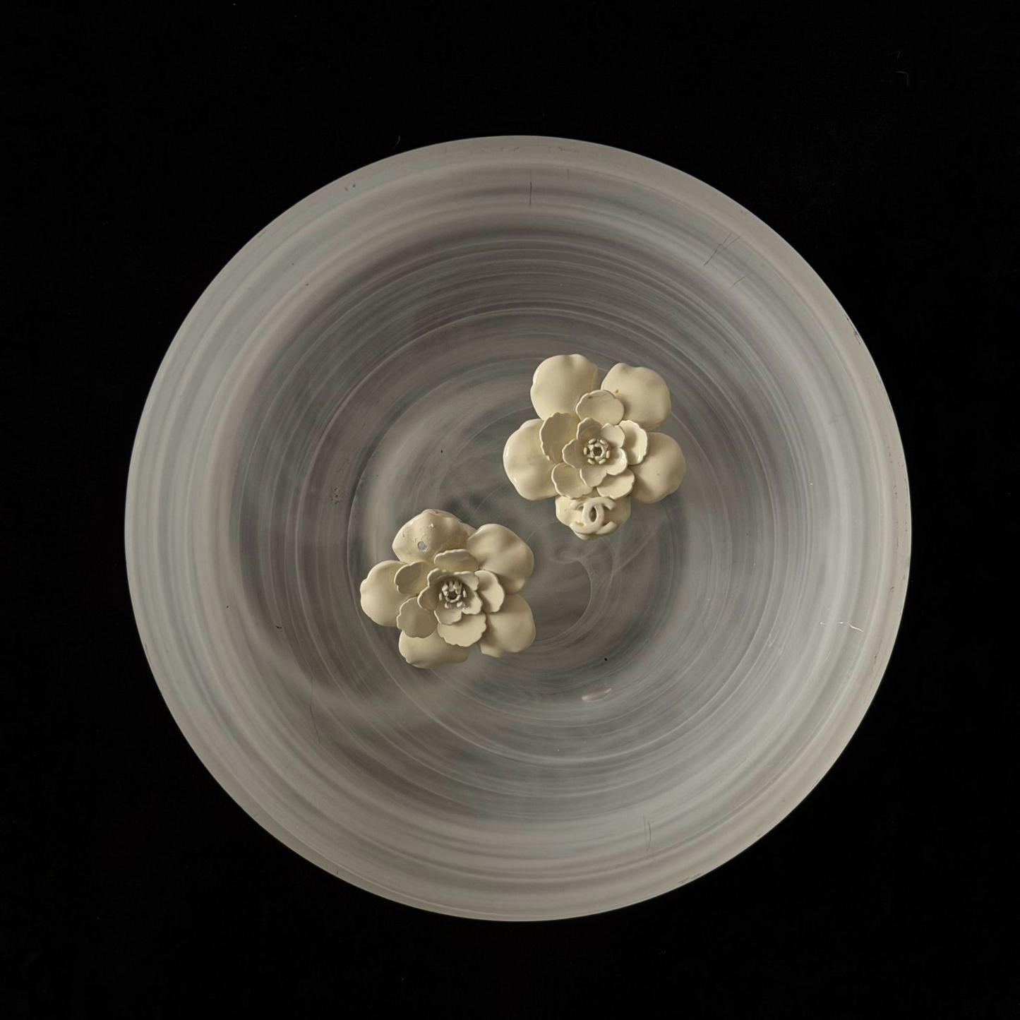 C Ceramic Camellia Earrings