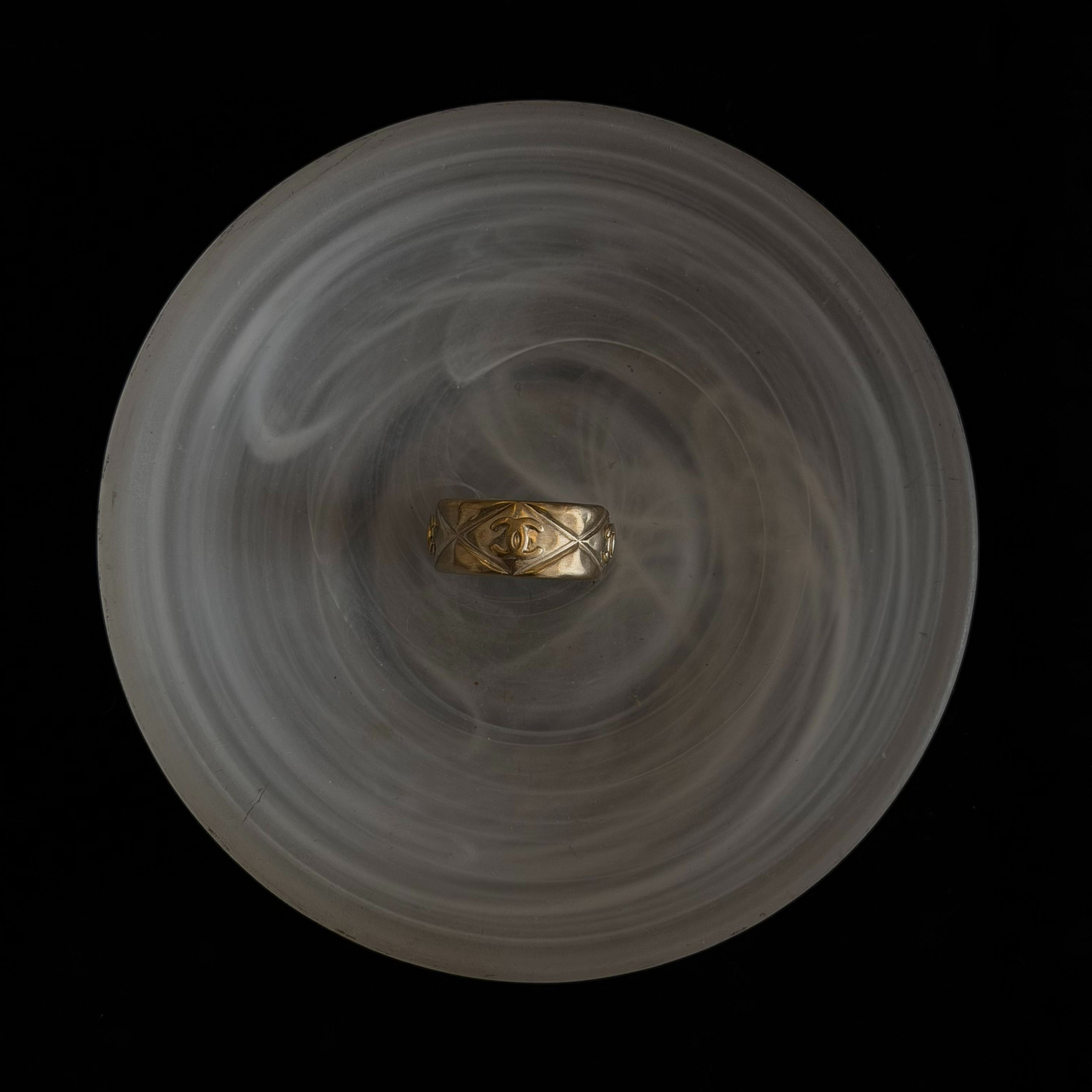 C Diamond Pattern Ring