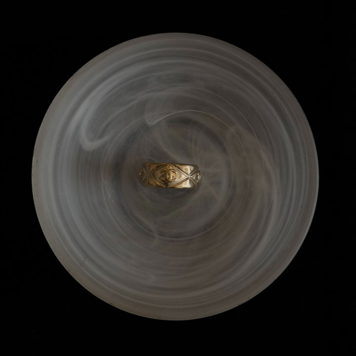 C Diamond Pattern Ring