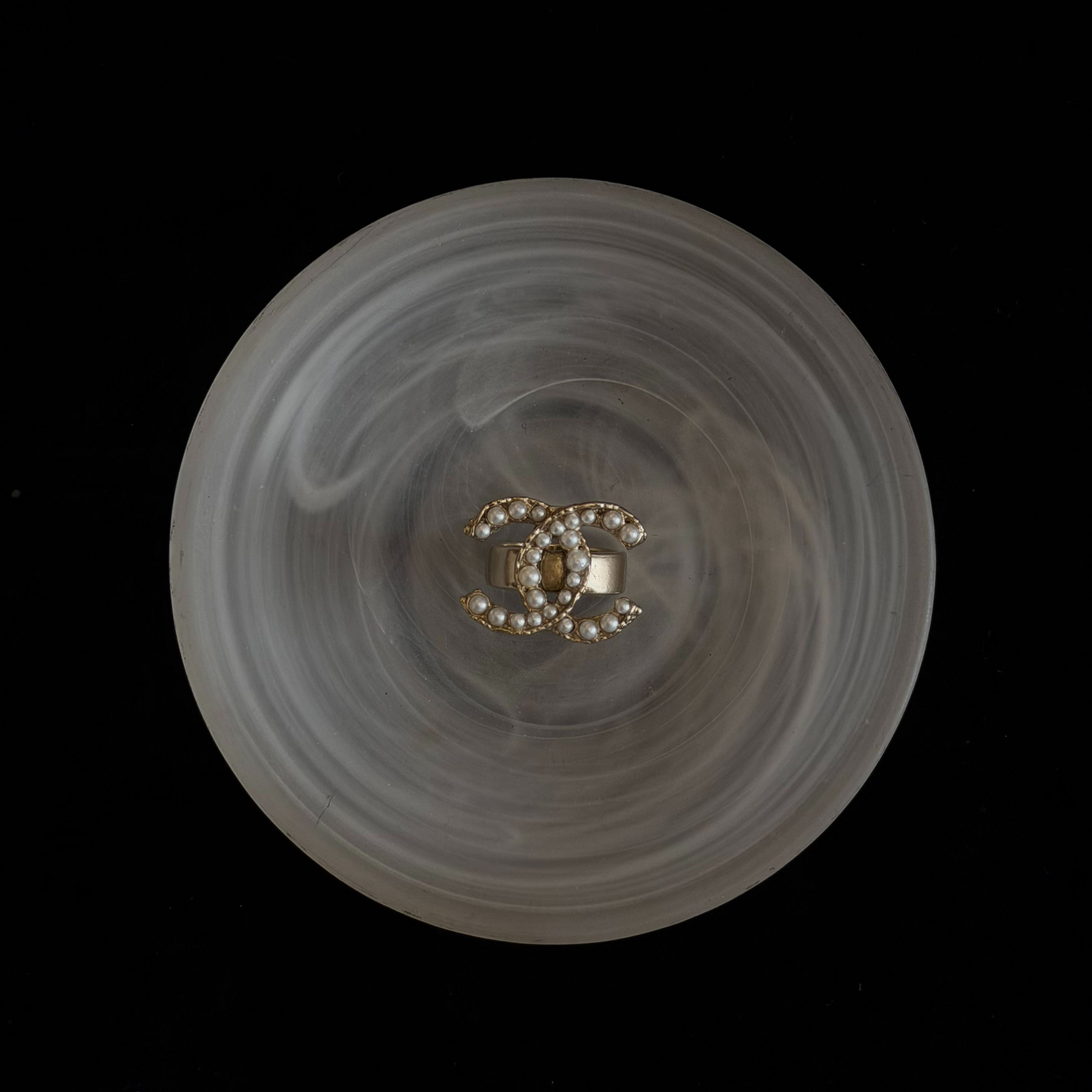 C Double C Pearl gold Ring