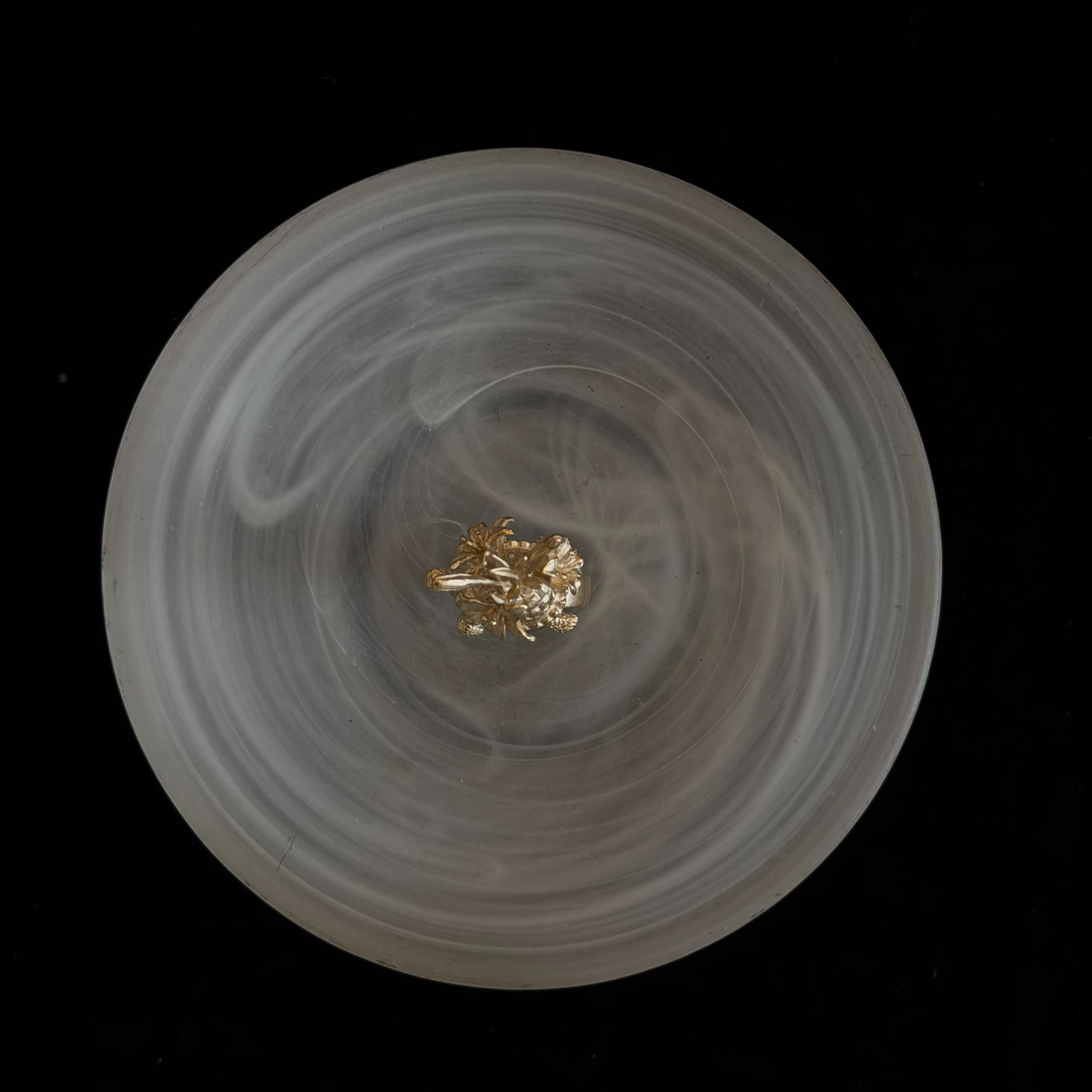 D Gold Flower ring