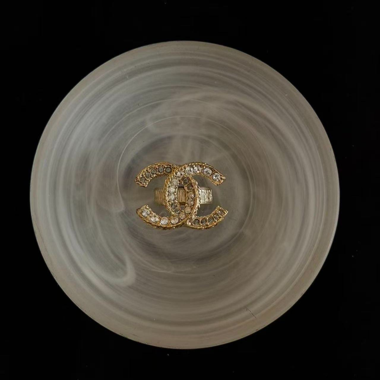 C Double C full diamond ring