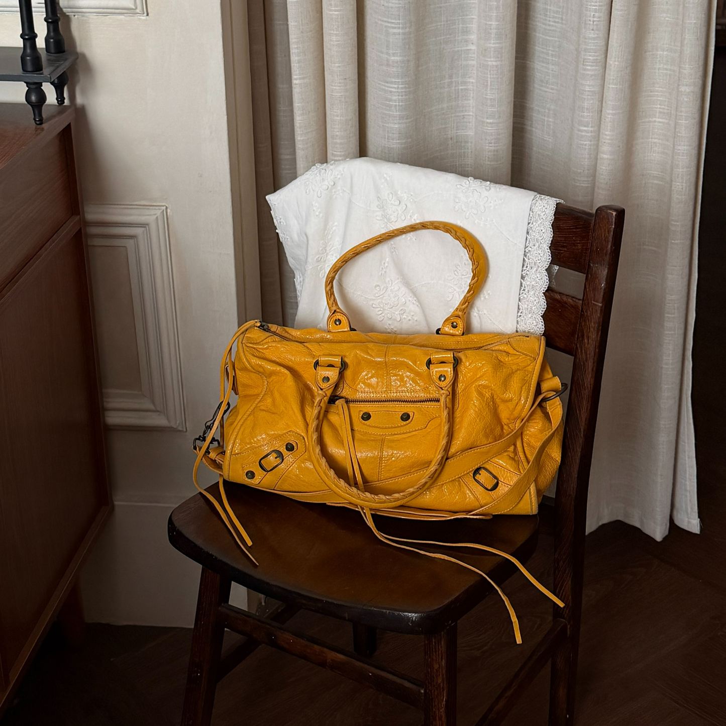 B Orange Pillow Motorcycle Bag