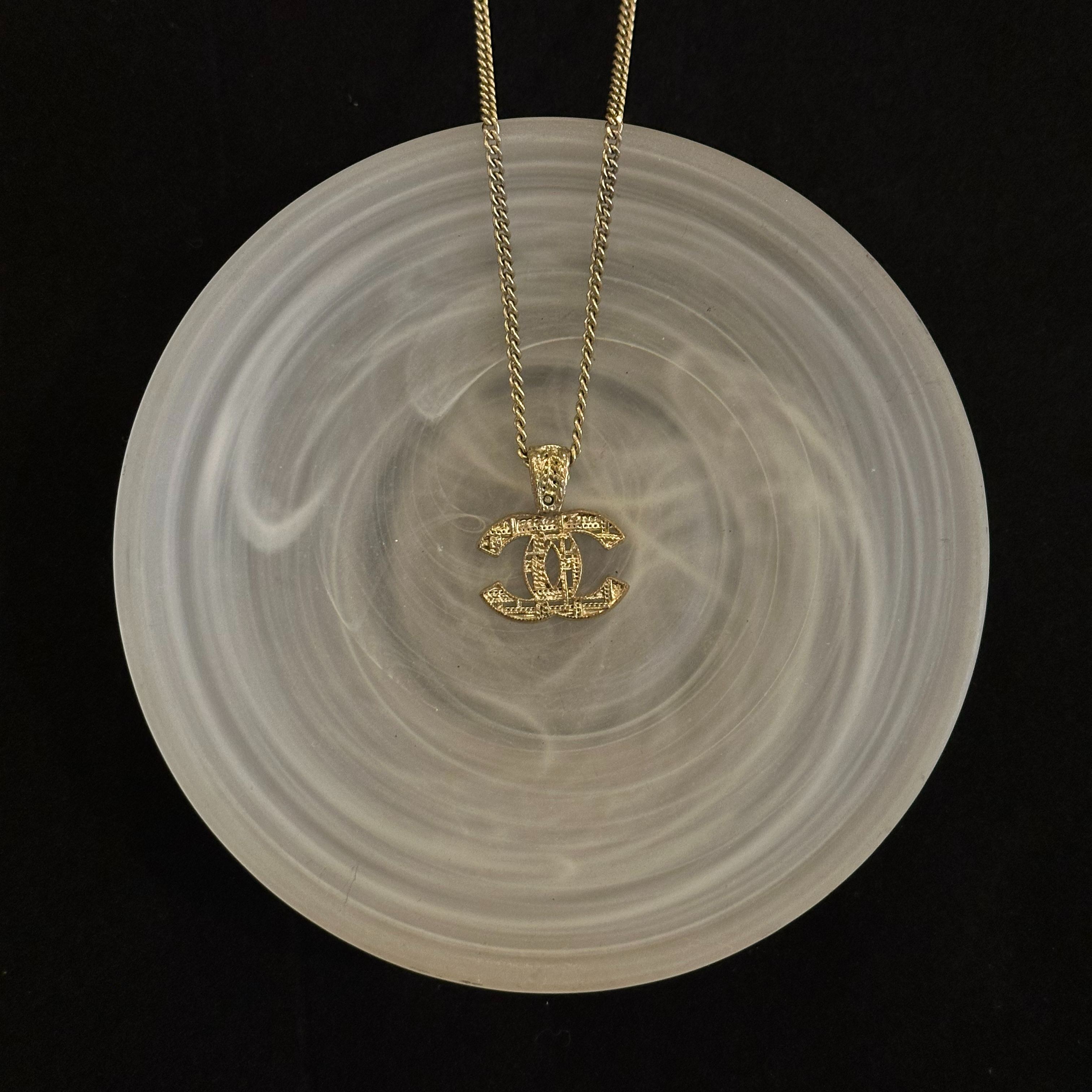 C Hollow carved necklace