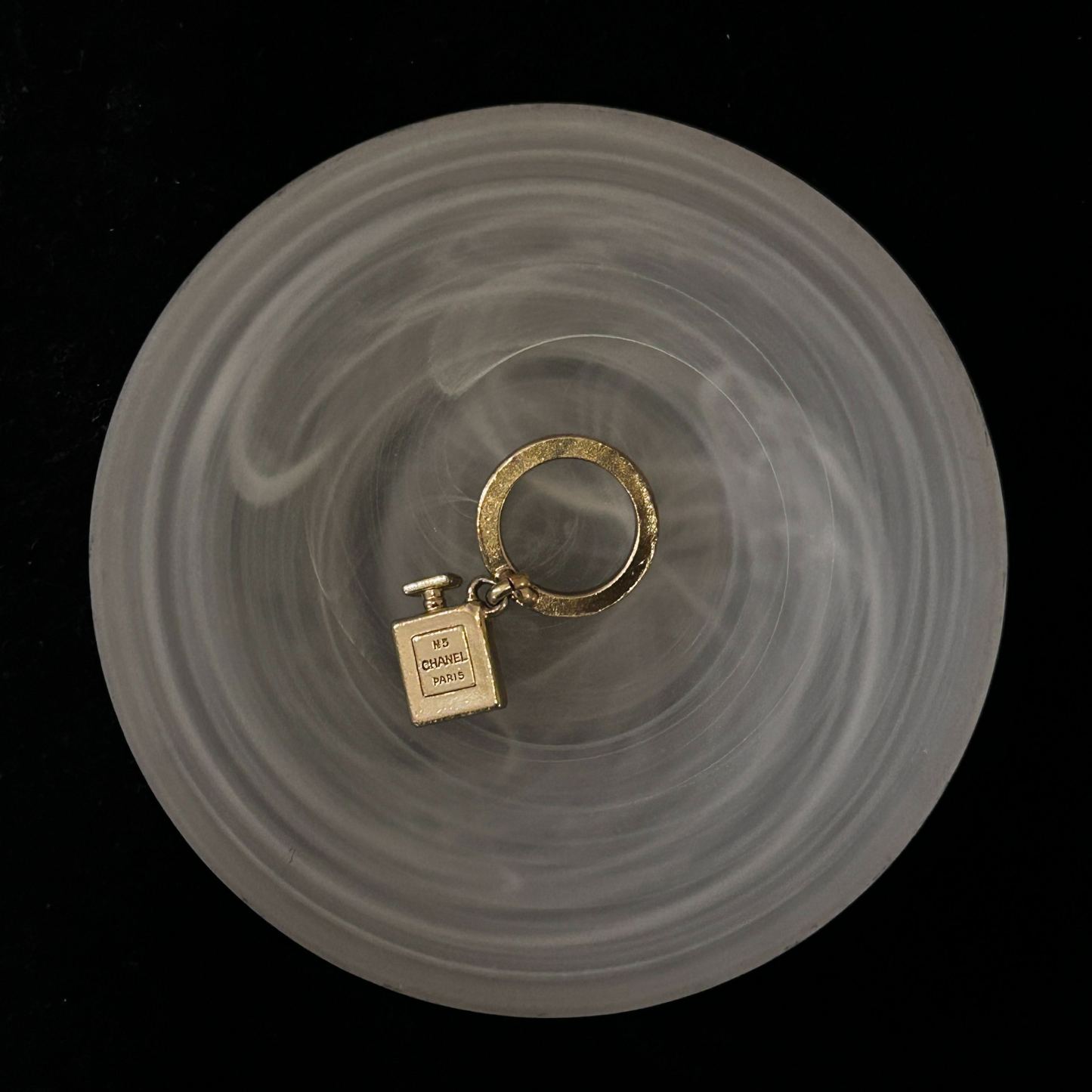 C Perfume bottle pendant ring