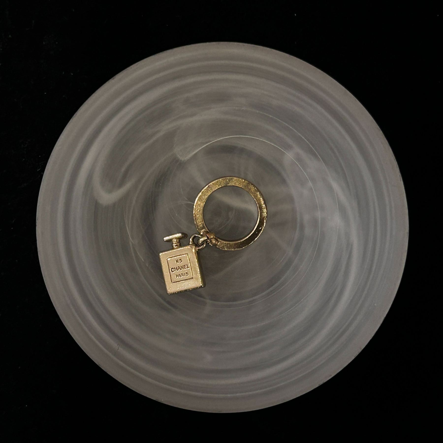 C Perfume bottle pendant ring