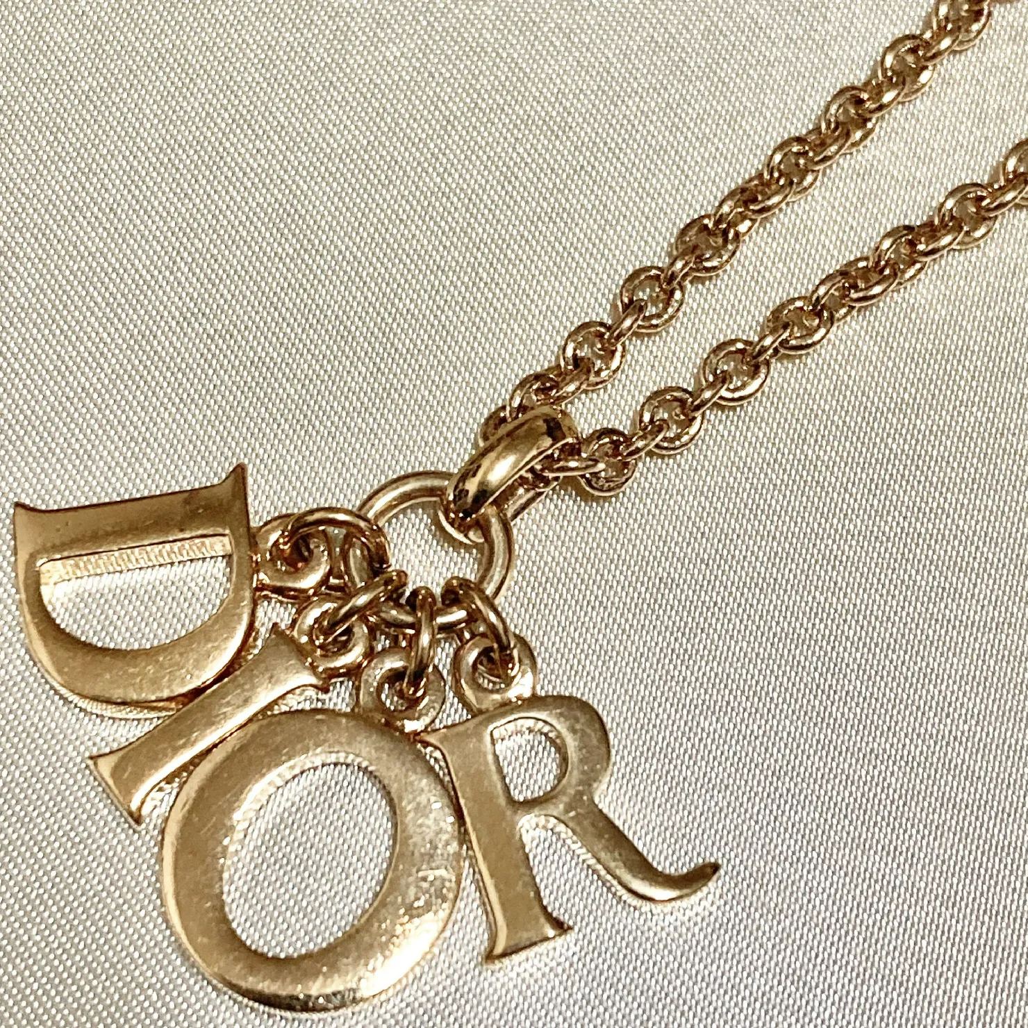 D Alphabet Gold Necklace