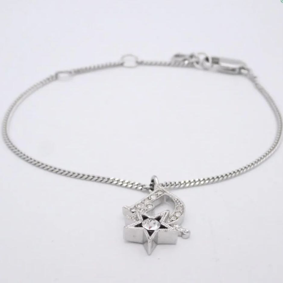 D Full diamonds logo star bracelet