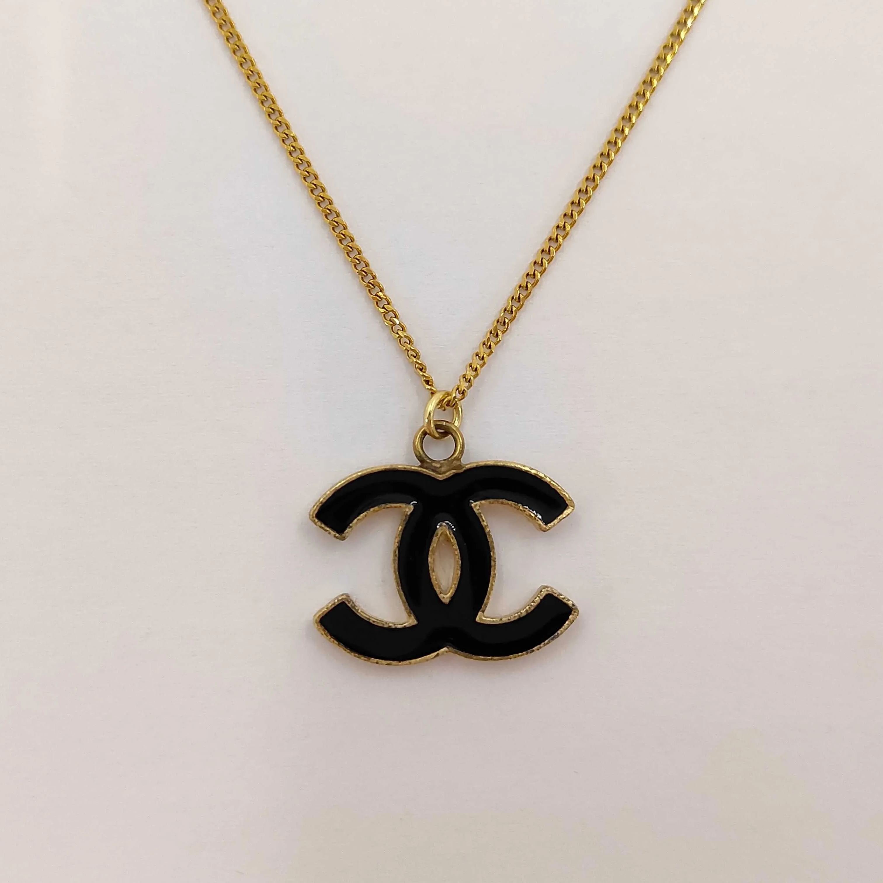 C Black Double C Necklace