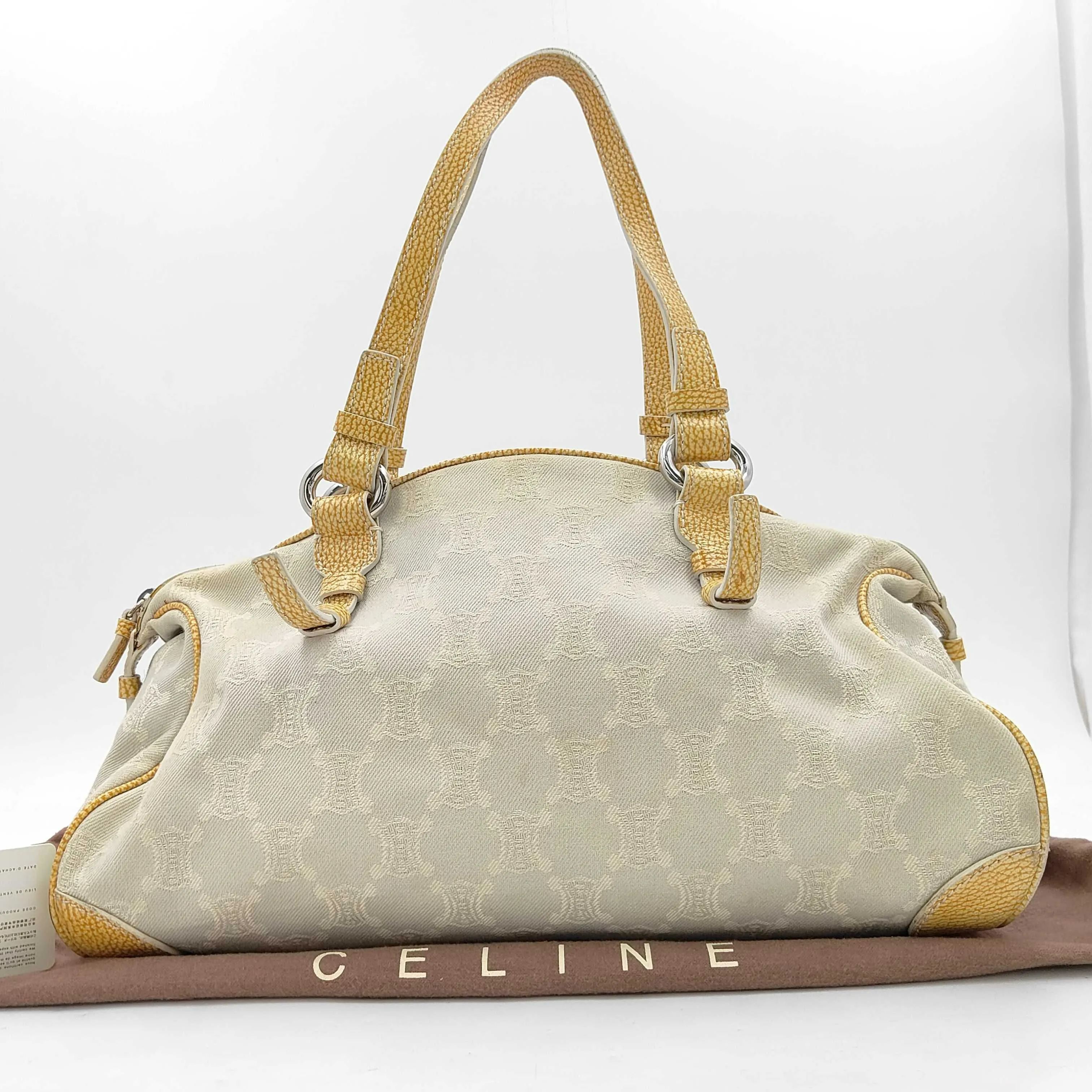 Ce Grey-white denim underarm bag