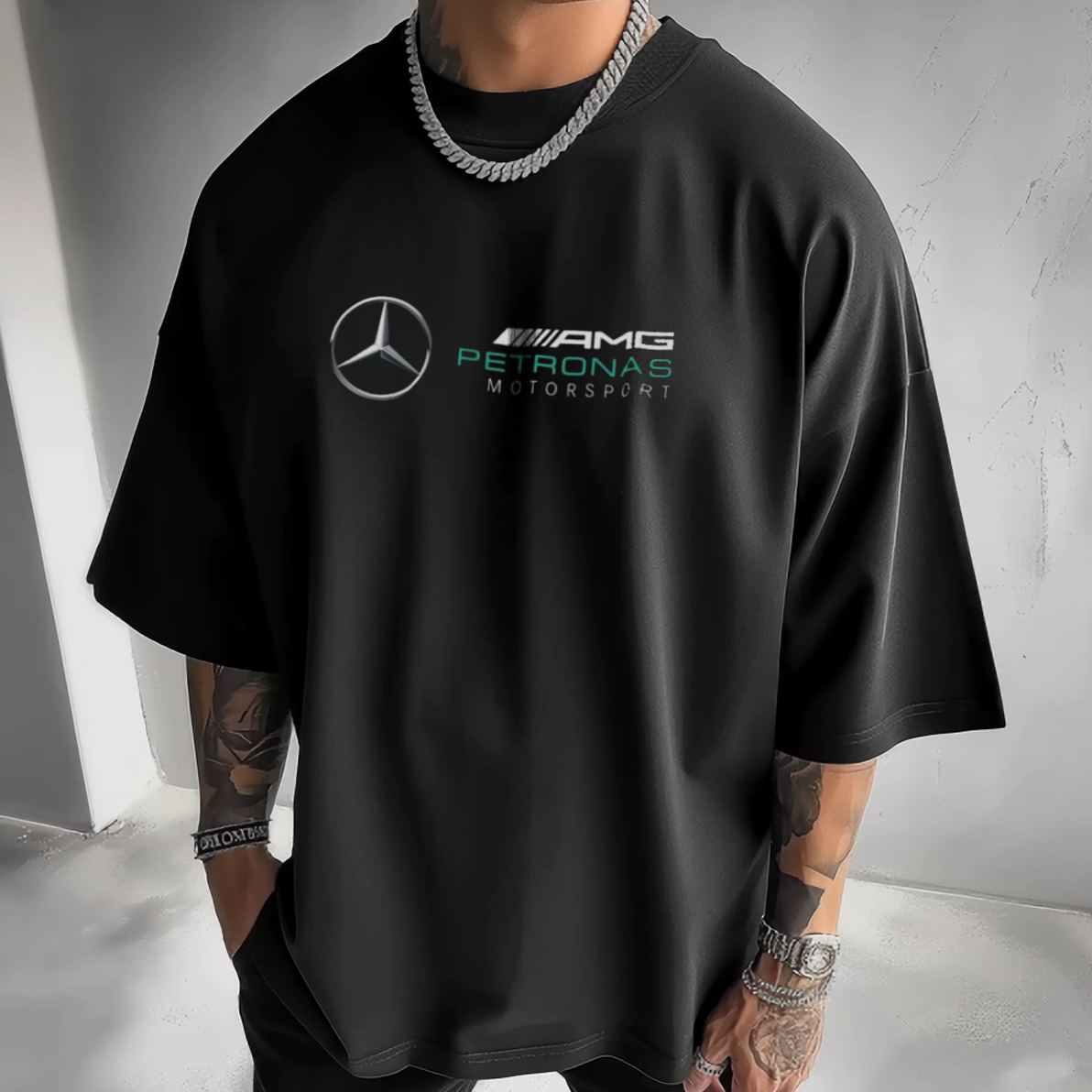 Racing Print Loose Short Sleeve T-shirt