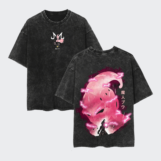 Dragon Ball Majin Buu Anime Oversize Washed Tee