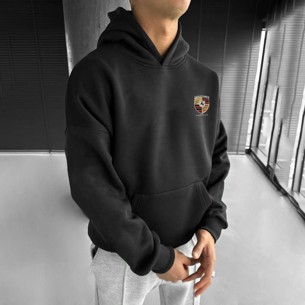 (Embroidery)Men's Casual Racing Lettering Hoodie