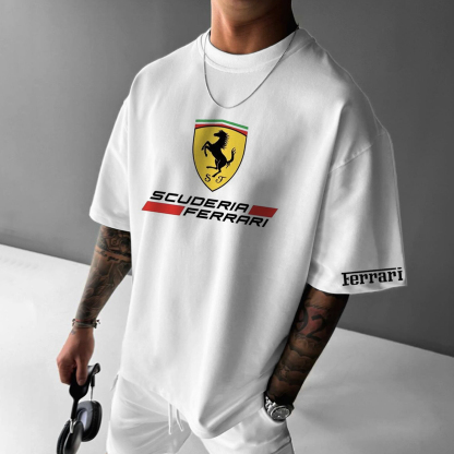 Men's Racing Printed Casual T-shirt