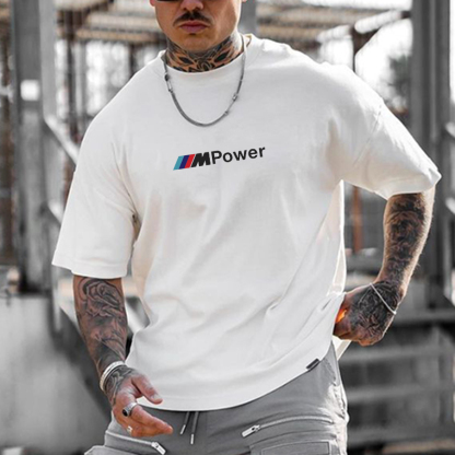 Men's Car Printed Short Sleeve Casual T-Shirt