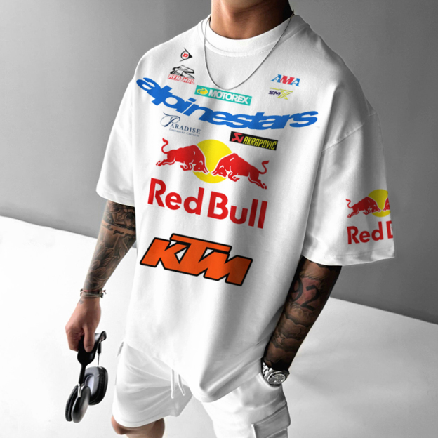 Racing Print Casual Sports T-Shirt
