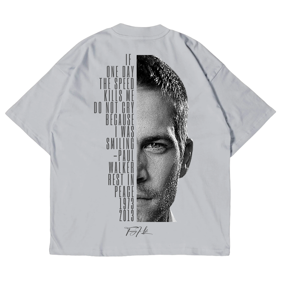 Men's Commemorative Print Loose Short Sleeve Oversized T-Shirt
