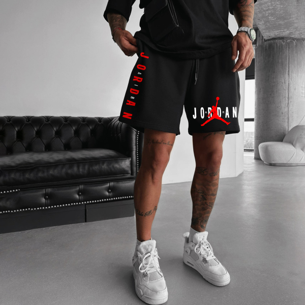 Men's street style basketball print shorts