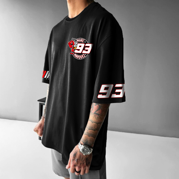 Unisex Motorcycle Racing NO.93 Printed Rider T-Shirt