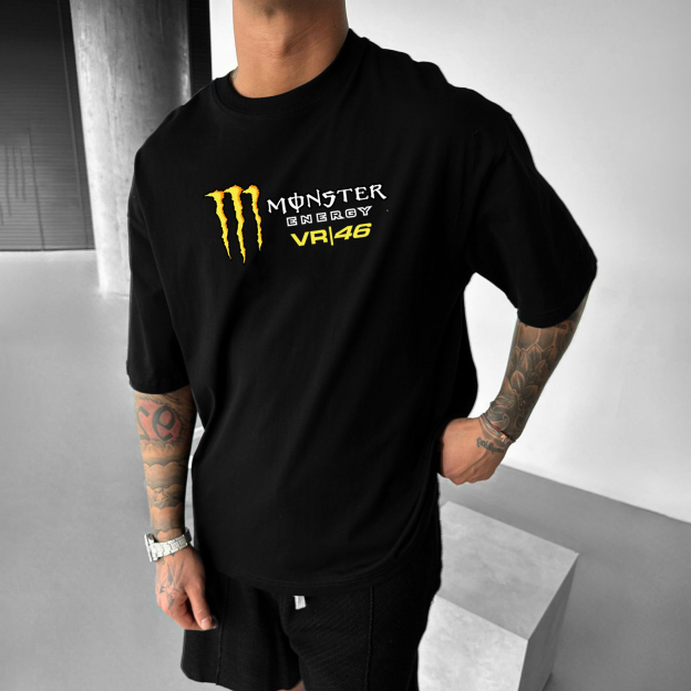 Unisex Casual Oversized 46 Racing Print Printed T-Shirt