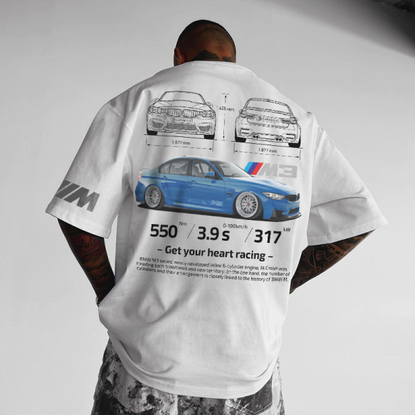 Racing Graphics Oversized Men's T-Shirt