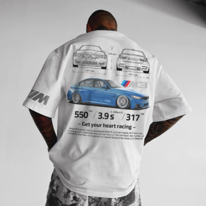 Racing Graphics Oversized Men's T-Shirt