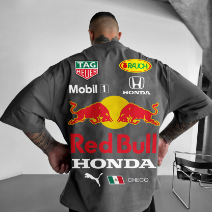 OversizedEnergy Drink Print T-shirt