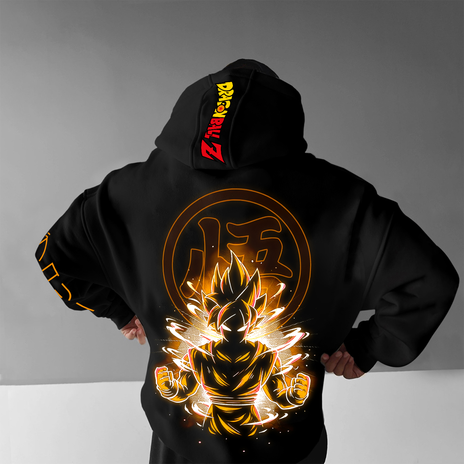 Unisex Anime Print Embroidered Casual Oversized Hoodie